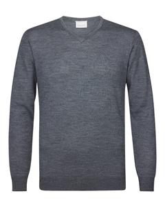 Profuomo Pullover V-Hals Merinowol Antraciet