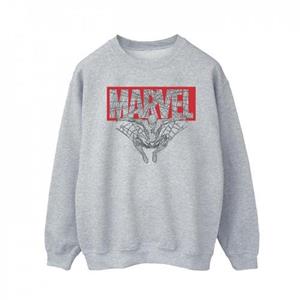 Marvel heren spider man logo rood sweatshirt M wit