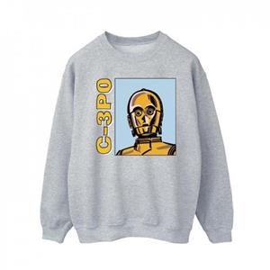 Star Wars C3PO Line Art-sweatshirt voor heren M wit