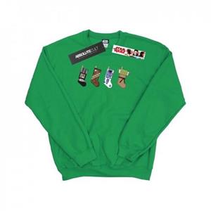 Star Wars Mens Christmas Stockings Sweatshirt L wit