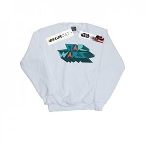 Star Wars heren edgy bloklogo sweatshirt L wit