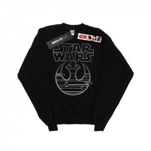 Star Wars Heren The Last Jedi Resistance Logo Metallic Sweatshirt L zwart