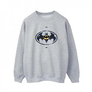 DC Comics heren sweatshirt met het Flash Batman metalen logo XXL wit