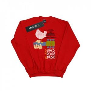 Woodstock Festival Poster-sweatshirt voor heren L rood