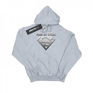 DC Comics Heren Superman Man Of Steel Shield-hoodie L grijs