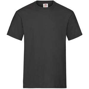 Fruit Of The Loom T-shirt - zwart - heren - Ronde hals - 185 g/m2 - (Onder)shirt (EU 54) -