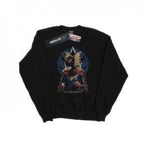 Marvel Girls Kapitein Marvel Jet Burst Sweatshirt 12-13 zwart