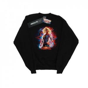 Marvel Girls Kapitein Marvel Poster Sweatshirt 12-13 zwart