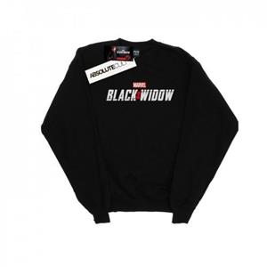 Marvel Girls Black Widow Movie-logo sweatshirt 12-13 zwart