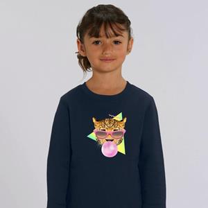 Le Roi du Tshirt Sweat Enfant BUBBLE GUM LEO 4 ans marineblauwe kleur