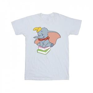 Disney jongens Dumbo zittend op boeken T-shirt 5-6 Years wit
