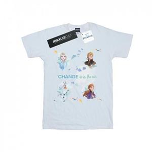 Disney Frozen 2 verandering zit in de lucht T-shirt voor jongens 9-11 Years wit