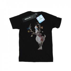 Disney Frozen Sven en Olaf kerstversiering T-shirt voor jongens 12-13 wit