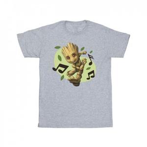 Marvel Boys Guardians of the Galaxy Groot muzieknoten T-shirt 7-8 Years wit