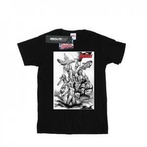 Marvel Boys Avengers Assembleer Team Sketch T-shirt 5-6 Years wit