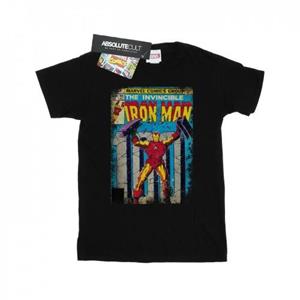 Marvel Iron Man Cover T-shirt voor jongens 12-13 zwart