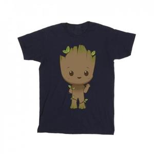 Marvel Boys Ik ben Groot Chibi Wave Pose T-shirt 5-6 Years wit