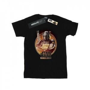 Star Wars Boys The Mandalorian Paz Vizsla ingelijst T-shirt 12-13 zwart