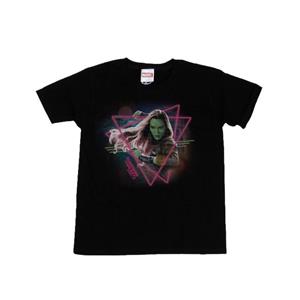 Marvel Boys Guardians of the Galaxy Neon Gamora T-shirt 12-13 zwart