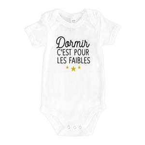 Ma Petite Tribu Body - DORMIR C'EST POUR LES FAIBLES 3/6 mois wit