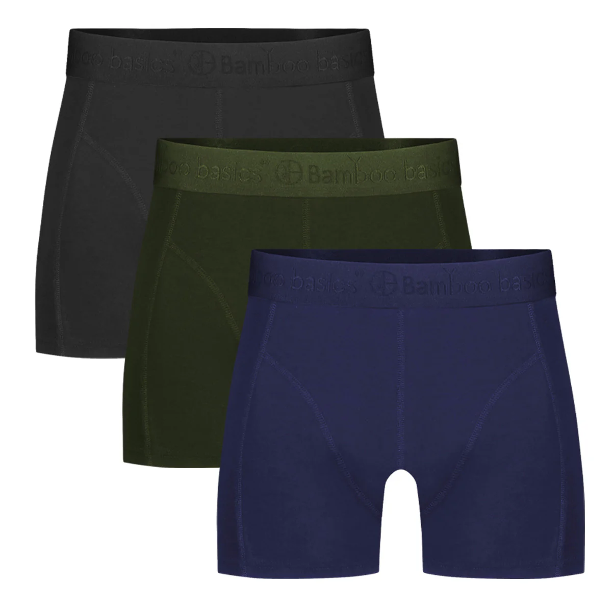 Bamboo Basics 3-pak heren boxers - Rico - Bamboe heren boxershorts lange pijpjes die niet opkruipen