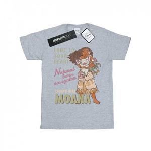 Disney meisjes Moana Natural Born Navigator katoenen T-shirt 9-11 Years wit
