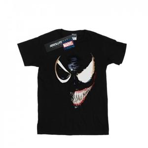 Marvel Venom katoenen T-shirt met gespleten gezicht voor meisjes 12-13 zwart