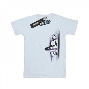 Star Wars Rogue One Stormtrooper T-shirt van geborsteld katoen voor meisjes 12-13 wit