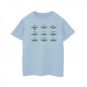 Star Wars Girls Mandalorian Grogu Mood Cotton T-Shirt 5-6 Years wit