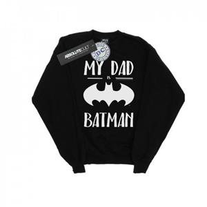 DC Comics Boys Batman Mijn vader is Batman Sweatshirt 9-11 Years wit