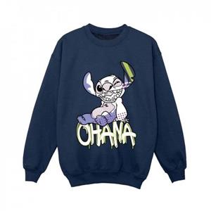 Disney Lilo en Stitch Ohana Graffiti-sweatshirt voor jongens 5-6 Years wit