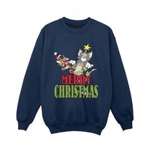Tom And Jerry Boys Merry Christmas Baubles Sweatshirt 5-6 Years wit