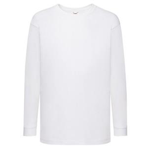 Fruit of the Loom Childrens/Kids Value Cotton Long-Sleeved T-Shirt 3-4 Years wit