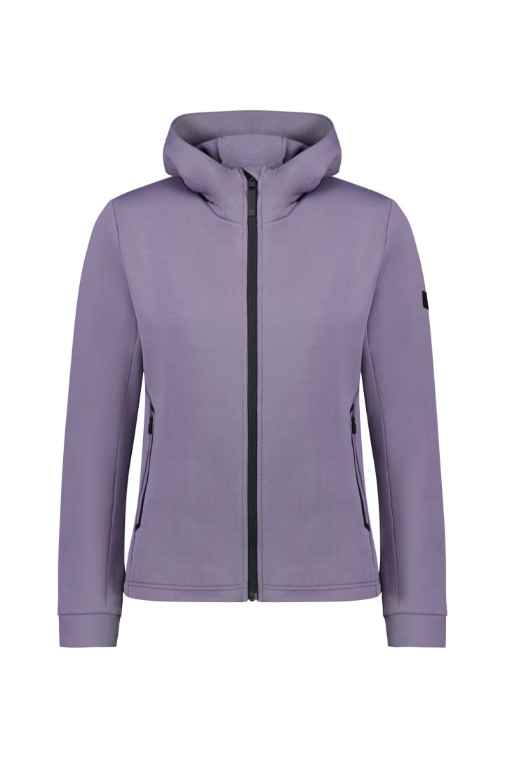 Mons Royale Arcadia Merino Fleece Hoody Dames Vest Shark