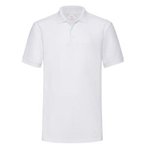Fruit of the Loom Mens Plain Heavyweight Polo Shirt M wit