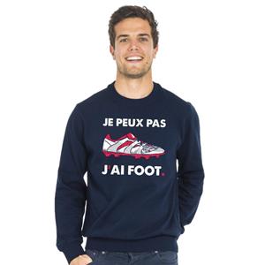 Sportifs du Dimanche Herensweater - IK KAN GEEN VOET HEBBEN XS marineblauwe kleur
