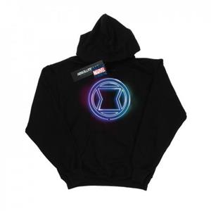 Marvel zwarte weduwe hoodie met neonlogo voor heren M wit