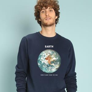 Le Roi du Tshirt Sweat Homme - THIRD PLANET XS marineblauwe kleur
