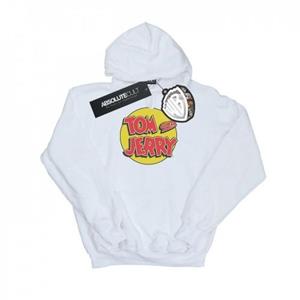 Tom And Jerry Mens Circle Logo Hoodie M wit