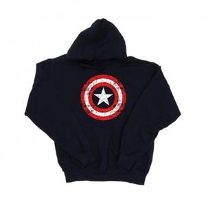 Marvel Heren Avengers Captain America Scratched Shield Hoodie L marineblauwe kleur