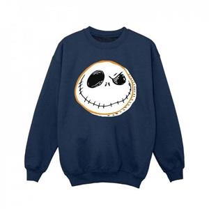 Disney Girls The Nightmare Before Christmas Jack Face Sweatshirt 9-11 Years marineblauwe kleur