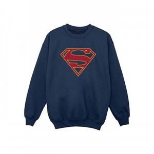 DC Comics Supergirl-logo-sweatshirt voor meisjes 12-13 marineblauwe kleur