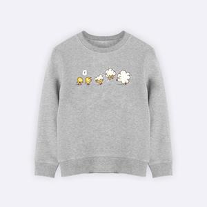 Le Roi du Tshirt MICROWAVOLUTION kindersweatshirt 4 ans heide grijze kleur