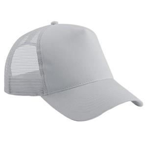 Beechfield unisex volwassen snapback truckerpet One Size lichtgrijze kleur
