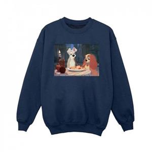Disney Boys Lady en de Vagebond Spaghetti Foto Sweatshirt 5-6 Years wit