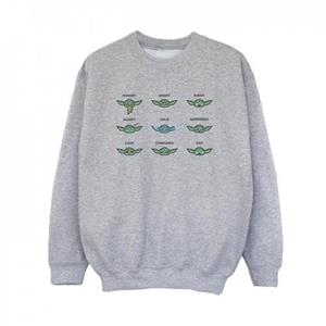 Star Wars jongens Mandalorian Grogu Mood Sweatshirt 9-11 Years wit