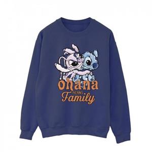 Disney Heren Lilo en Stitch Ohana Angel Hug Sweatshirt L marineblauwe kleur