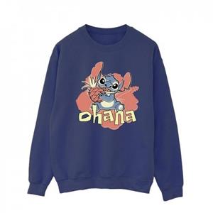 Disney Lilo en Stitch Ohana ananas sweatshirt voor heren L wit
