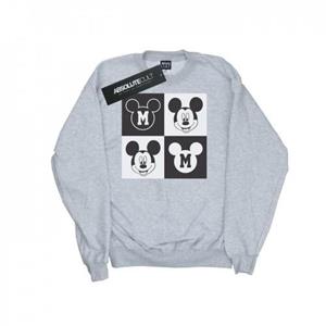 Disney Heren Mickey Mouse lachende vierkanten sweatshirt L wit