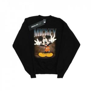 Disney Heren Mickey Mouse tongmontage sweatshirt L zwart